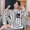 Children's Cartoon Cotton Pajamas Set - Long-Sleeved, Spring/Autumn, Youth Sizes, Cardigan Style Home Wear