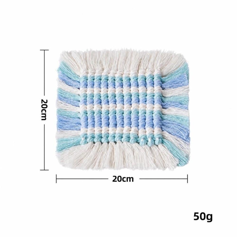 Handmade Tassel Cup Coaster Woven Cup Holders Creative Cup Mat for Coffee Table