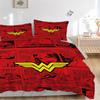 3pcs Wonder Woman Bedding Set, Soft Polyester Duvet Cover and Pillowcases Machine Washable Seasons All Suitable & Guest Room Decor250