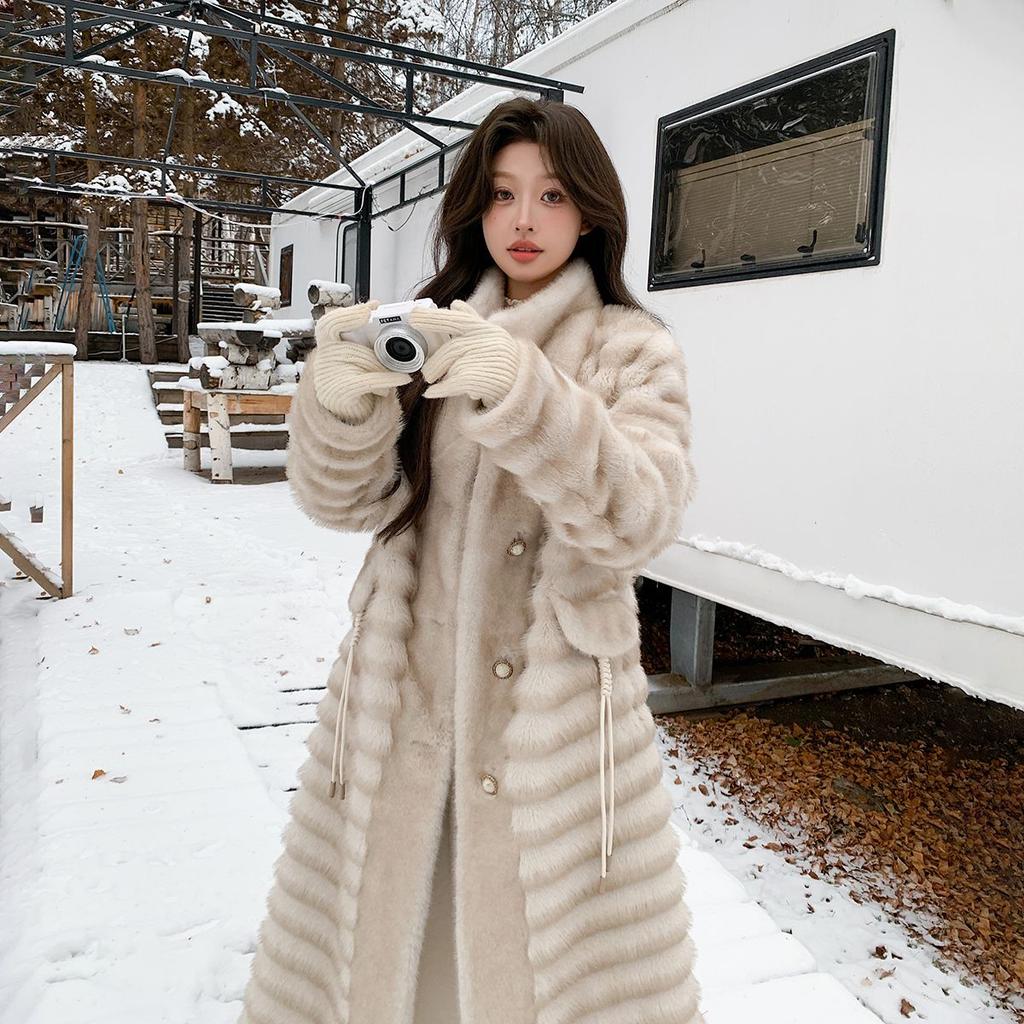 Women's Coats High-end Fashion Long Overcoat - Knee-length Warm Outerwear