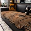 Retro Special-Shaped Sofa Cushion  New Four-Season Light Luxury High-End Sense Straight Row Non-Slip Leather Sofa Seat Cushion Cover
