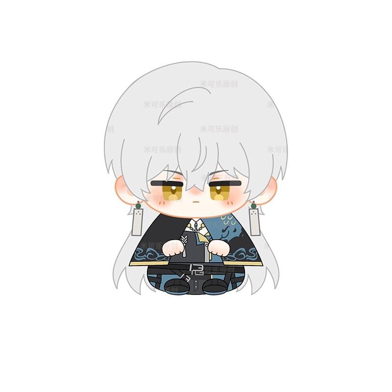 12cm Wuthering Waves Scar Plush Doll Pendant Mini Cartoon Geshu Lin Keychain Stuffed Dolls Plush Toys Kids Birthday XMAS Gift