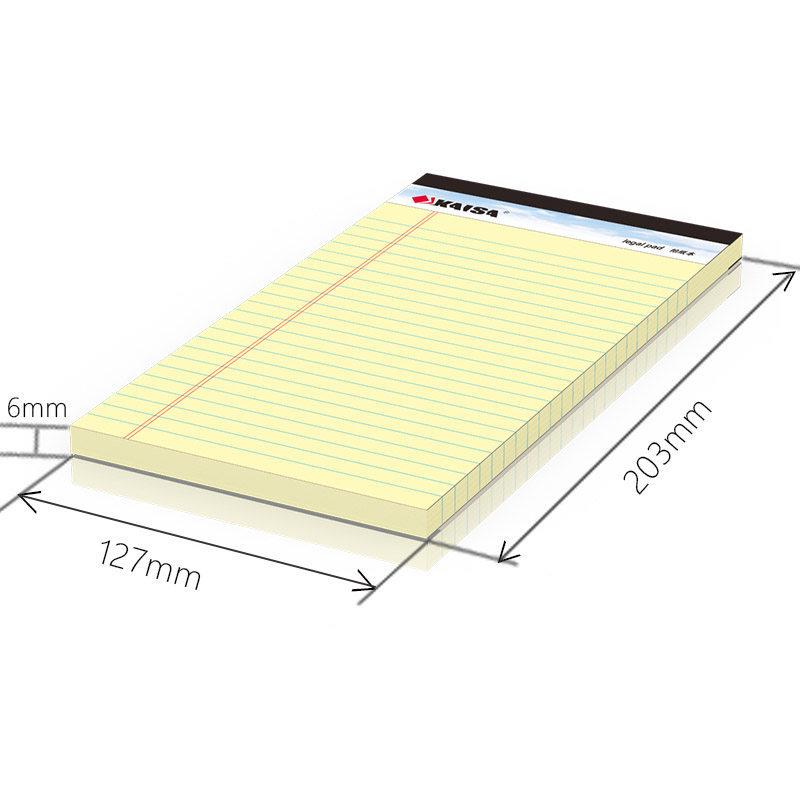 KAISA A4 Flip-Up Yellow Legal Pad with Tear-Off Sections Standard
