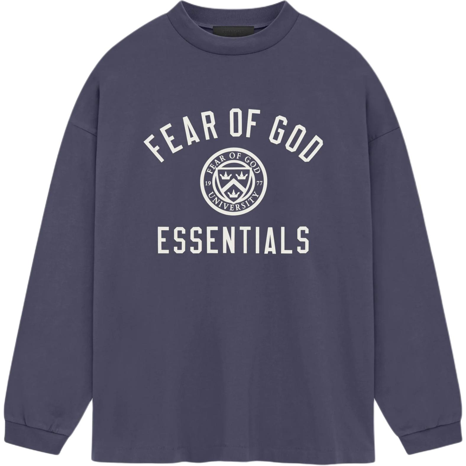 

Fear of God Футболка с длинным рукавом Essentials, мужская, морская, синяя 125HO244204F S