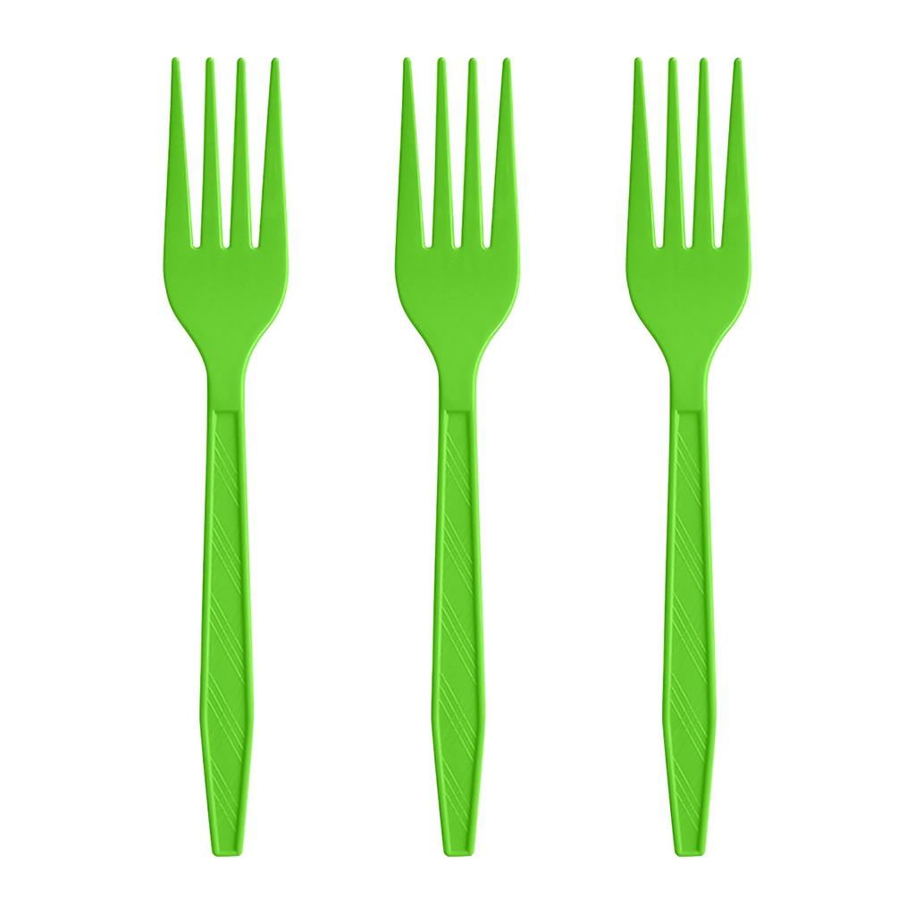 Disposable Plastic Gold Colored Birthday Party Fork