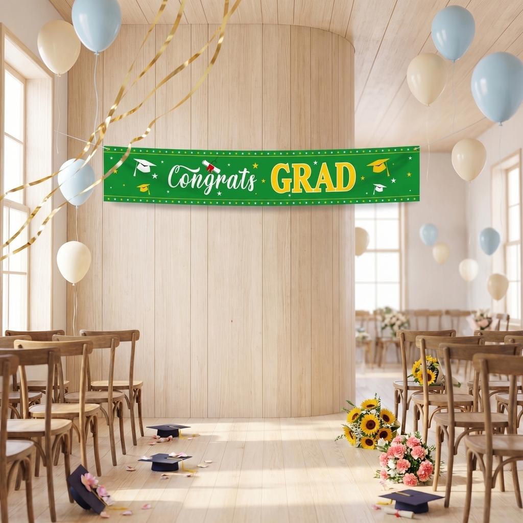 Graduation Flag, Graduation Banner, Flag, Photo, Decoration Props