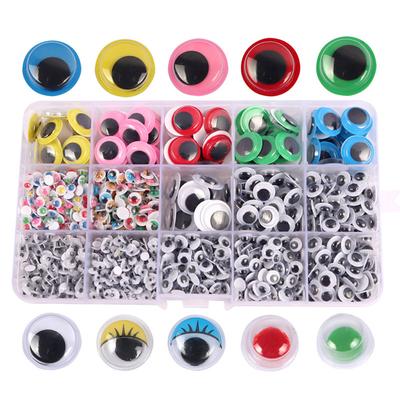 1500PCS Self-adhesive Colorful Moving Eyes for DIY Scrapbooking Crafts Dolls Accessories Eyes Handmade Toys