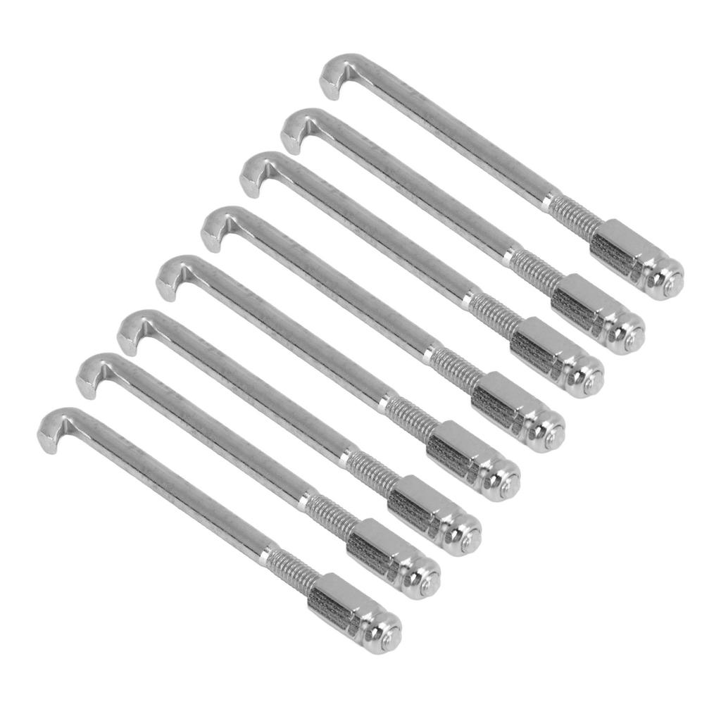 24PCS Banjo Bracket Hook Silver Metal Wear Resistant Banjo Hooks Set Accessory for Replacement
