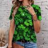 Fashion Women Retro Geometry and Leopard Pattern Patterns Print T Shirt Funny Casual O-neck Short Sleeves T-shirt Summer Female Tee Shirt