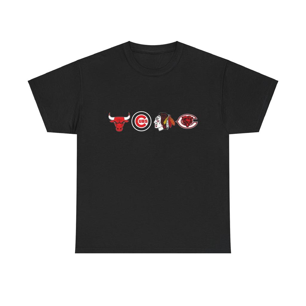 Chicago Sport Team Shirt - Bulls, Cubs, Blackhawks, Bears Fan Bekleidung