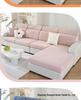 Universal Non-Slip Stretch Sofa Cover - Solid Color, All-Season Full Wrap Cushion Protector