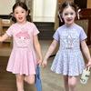Children's Swimsuit Girls' Jumpsuit Style Polyester Cartoon Cute Swimsuit for Children Beach Vacation Swimsuit