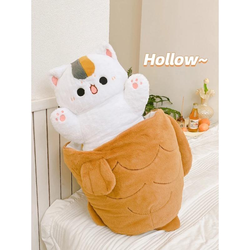 

30-80 см плюшевая игрушка Taiyaki вкусная уличная еда и милые животные кролик кот японские десерты детская подушка для сна Рождество 30cm