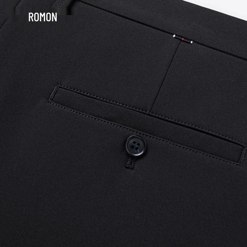 ROMON Men's 90% Goose Down Straight-Leg Suit Trousers