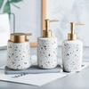 Nordic Ceramic Bathroom Hand Soap Bottle Reusable Lotion Refill Bottle Shampoo Dispenser Soap Bottle Bathroom Accessories