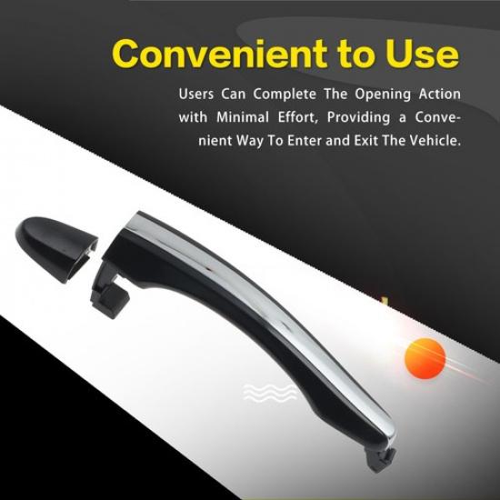 Rear Driver or Passenger Side Exterior Door Handle Set for 2006-2011 Azera