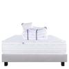 Mattress Set 140x200 Cm, Thermotec, 24 Cm, Firm, Summer/winter Side + Grey Bed Base Ep20cm + 2 Pillows + Duvet