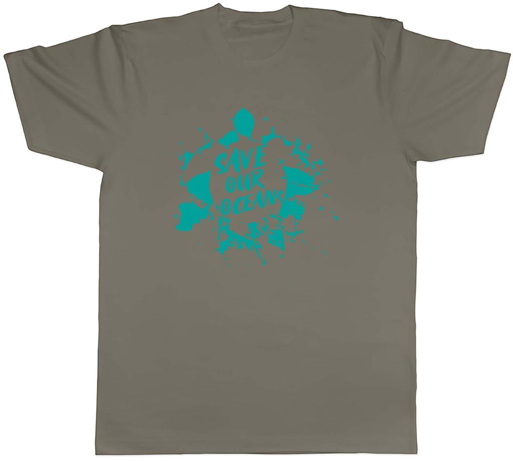 Save Our Oceans Turtle Turquoise Green Unisexs Unisex TShirt Tee Gift