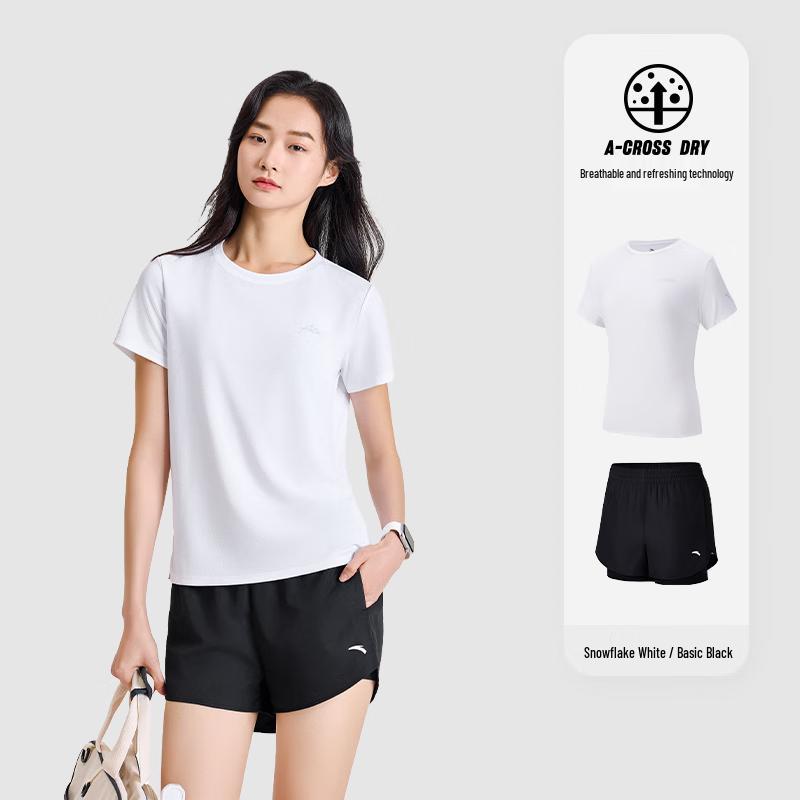 Anta Women's Quick-Dry Short Sleeve & Shorts Set