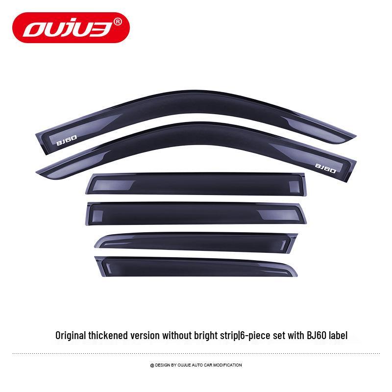 Beijing BJ60 2022 Rain Guards: Enhanced, Wider/Thicker Deflectors for Car Windows, Modified Decorative Accessories