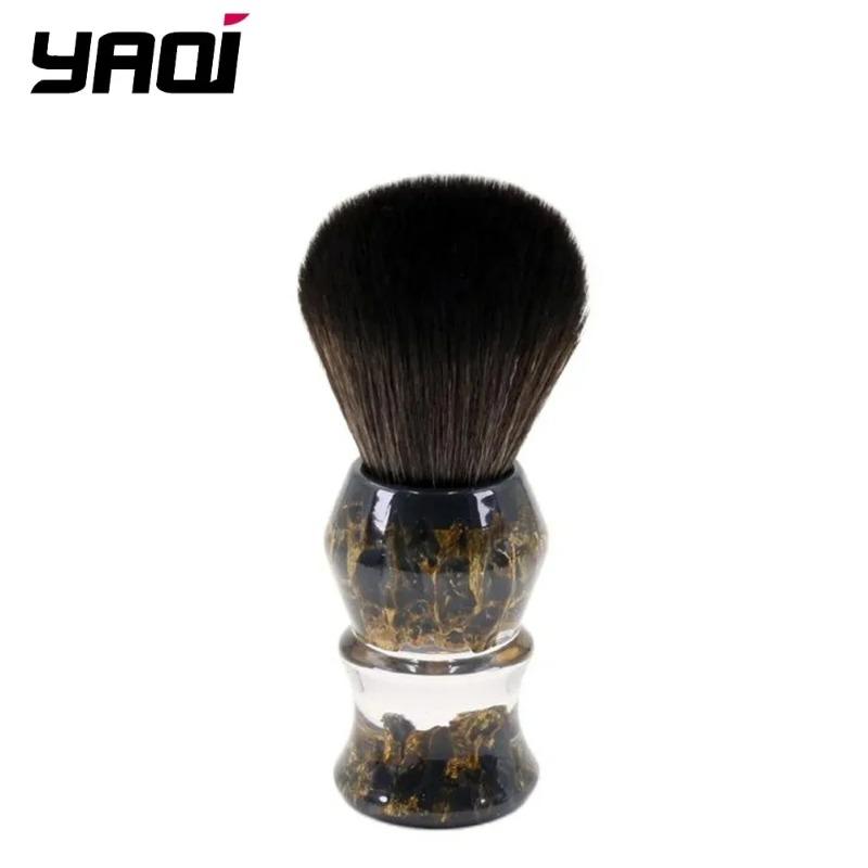 YAQI DEEP STONES 24mm Synthetic Hair Resin Handle Men Wet Shaving Brush 65mm Handle Height Provide Precise Shaving