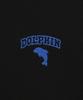 [Set] Dolphin Chain Embroidery Fleece Hoodie & Jogger Pants Black