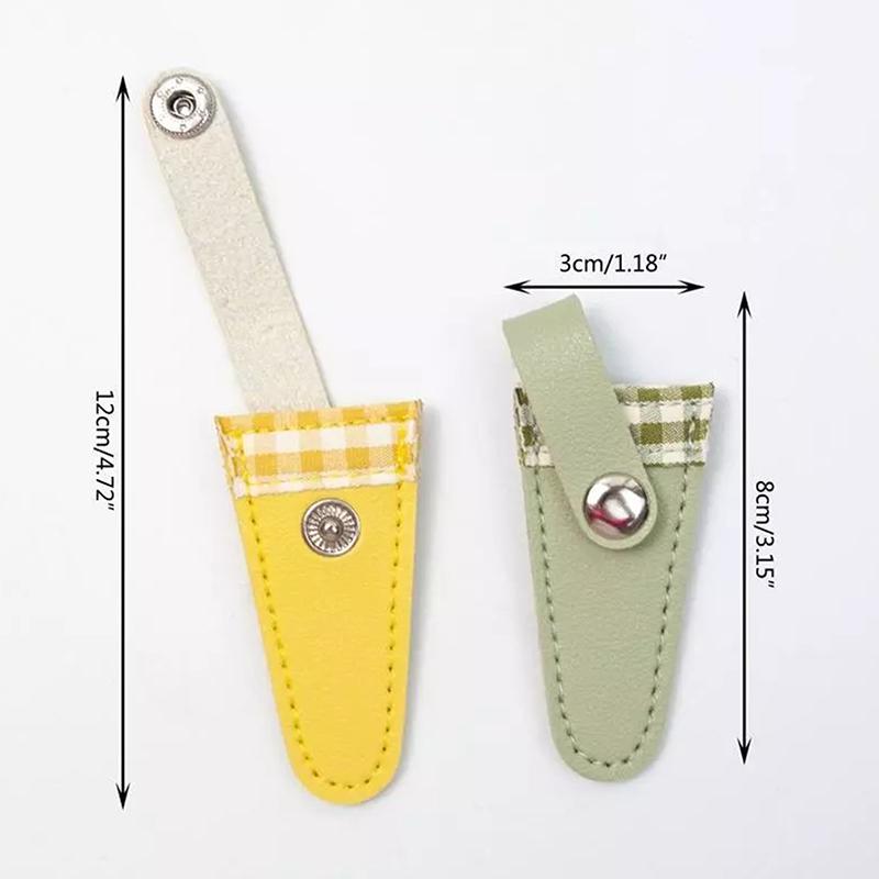 Colorful Vintage Embroidery Scissors Sheath Lattice Scissors Protective Cover Small Sharp Pointed Scissors Protection Case Home
