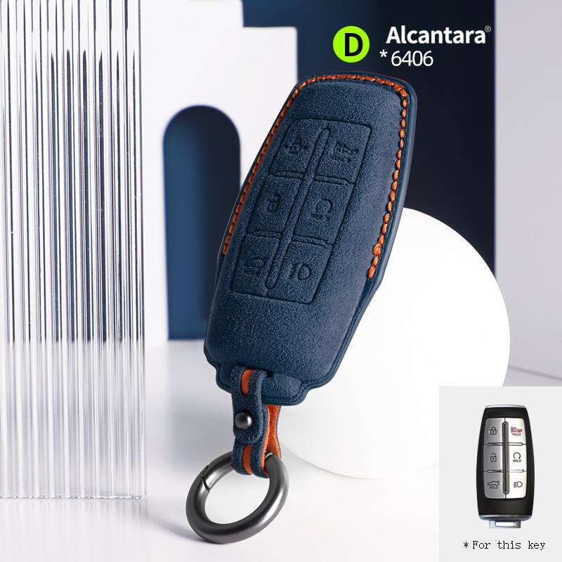 Interior Mouldings Car Key Case Cover Shell For Hyundai Genesis G80 GV70 Gv80 GV90 2020 2021 2022 2023 2025 Remote Protector Int