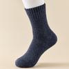 3 Pairs of Fleece-Lined Mid-Calf Socks - Thick, Warm, and Cold-Resistant for Autumn & Winter