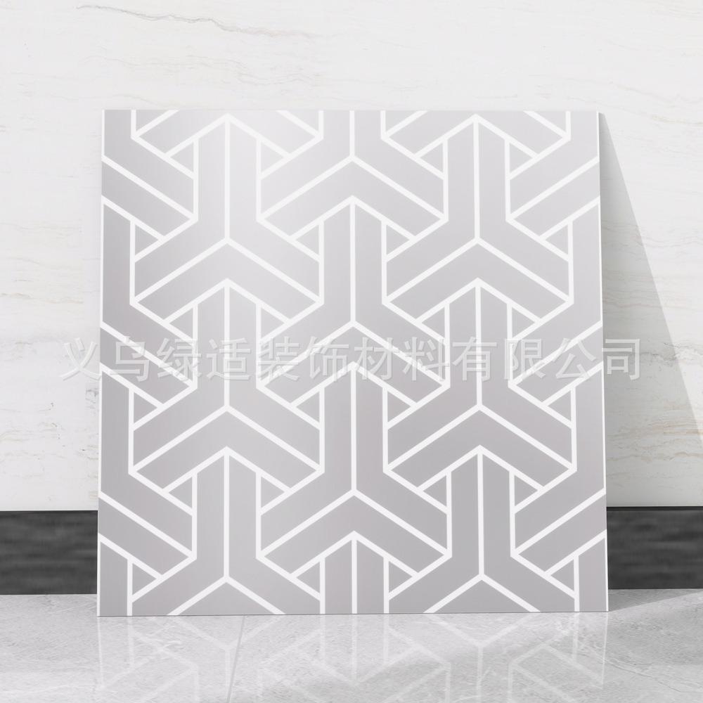 Black Gold Geometric Marble Pattern Self-Adhesive Wallpaper Tile Sticker for Bathroom Living Room Luxury Decor