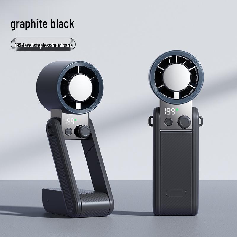 Portable Folding USB Mini Fan with Digital Display & Long Battery Life 3600mAh