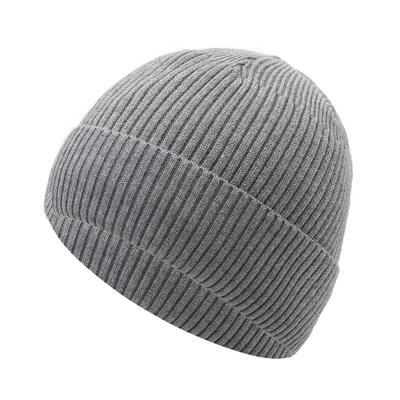 Thickened Ear-flap Knitted Hat Solid-colour Warm Woolly Hat Winter Outdoor Fleece-lined Beanie