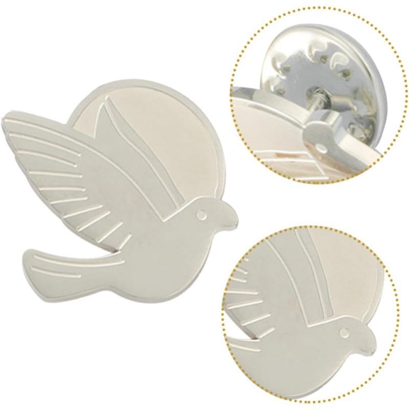 1 Stück Edelstahl, Personalisiert Minimalistisch, Tier Taube Vogel, Friedenstaube, Brosche Manschettenknöpfe Schmuck