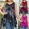 Women's Fashion Casual Solid Color Print Sleeveless O-Neck Blouses & Shirts