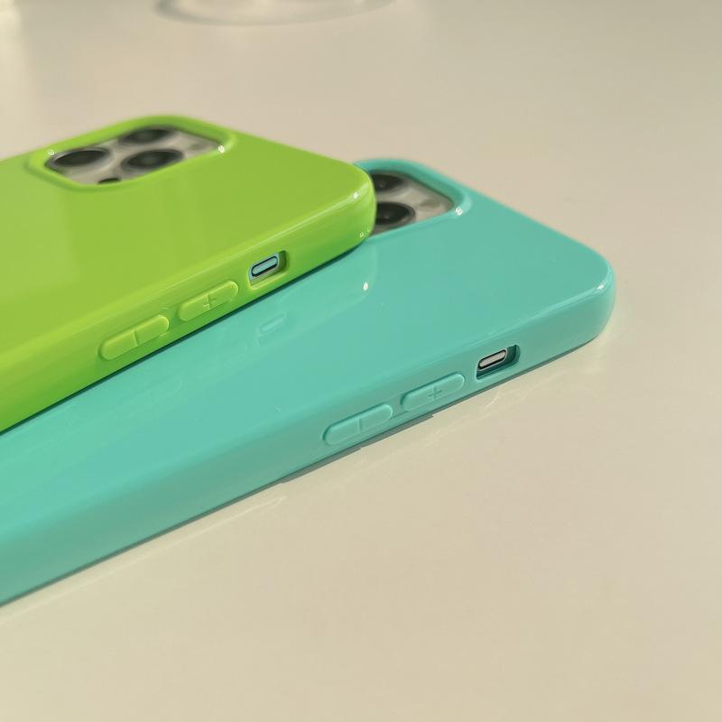 Enkelt fluorescerende fargetelefondeksel for Iphone 14 12 13 11 Pro Promax Plus X Xr Xsmax Støtsikkert hardt telefondeksel