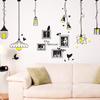 Adesivo da Parete Lampadario Stile Nordico Colorato Rimovibile Decorazione Sfondo TV per Camera da Letto e Soggiorno Adesivo Vetro Finestra
