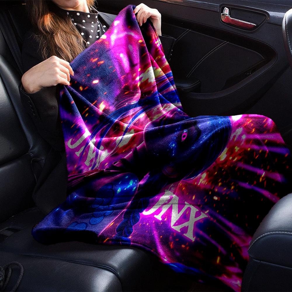 1Pc Energetic Neon Lights Blanket Soft Throw Blanket For Home Bedroom Bed Sofa Travel Office Solid Christmas Blanket