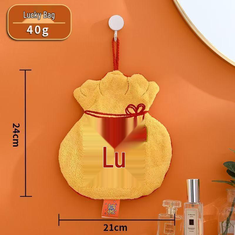 Festive Red New Year Children s Hand Towel - Wall-Mounted, Absorbent, Thickened