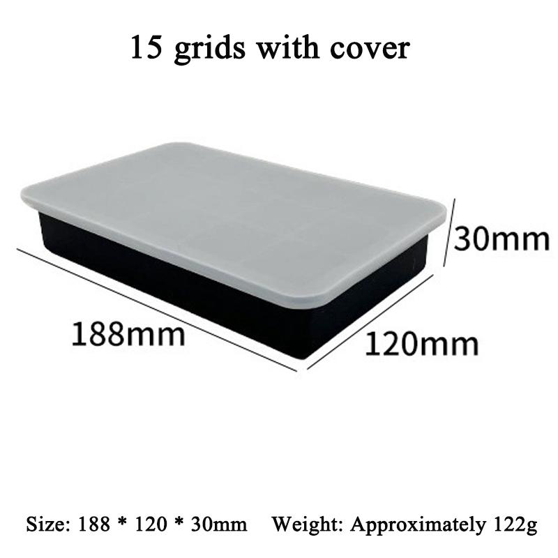 4/6/8/15 Grid Silicone Ice Cube Mold Big Square Ice Cube Tray Mold Ice Cube Maker Non-toxic Durable Bar Pub Wine Ice Block Maker