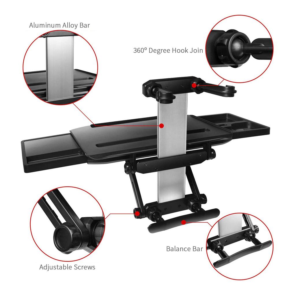 Car Laptop Desk Folding Small Table Board Multifunction Car Laptop Desk for Dinner Study Work Coffee Holder Car Computer Table