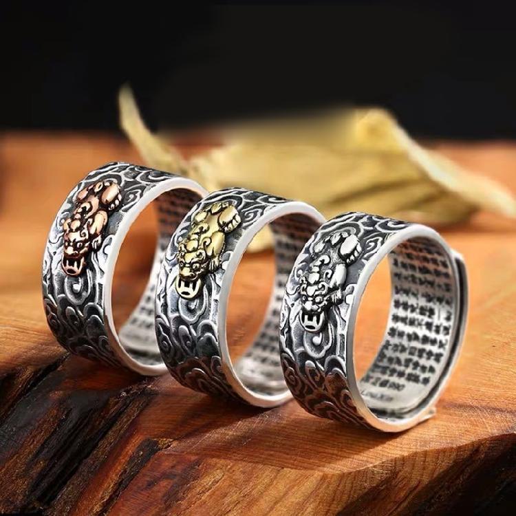 Feng Shui Pixiu Herren Damen Transfer Glücksring Dominanter Zeigefingerring
