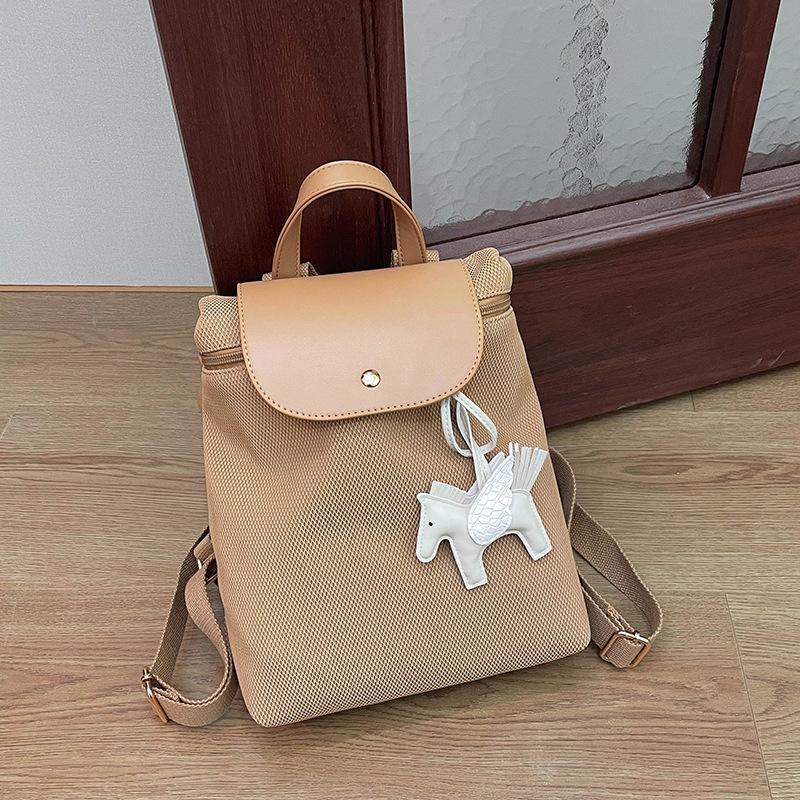 New Trendy Niche High-end Backpack Women's Large-capacity Soft Leather Backpack Casual Student Handbag