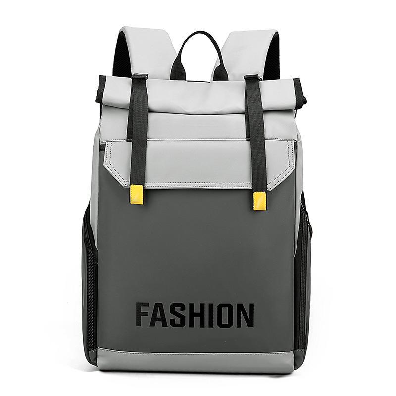 

Чоловічий складний шкільний рюкзак - велика місткість, вдосконалений нейлон, складна, стильна сумка для відпочинку 46*36*16cm світло-сірий колір