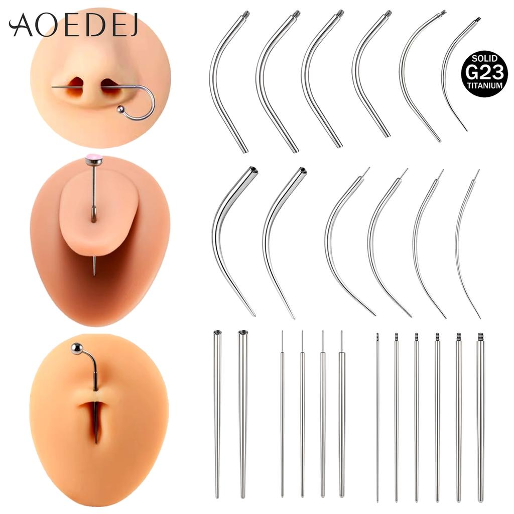 AOEDEJ 1 Stück G23 Titan Piercing-Kit Interne Gewinde Gebogener Konus Einführstift Werkzeug Für Tragus Helix Lippe Nase Piercing Schmuck