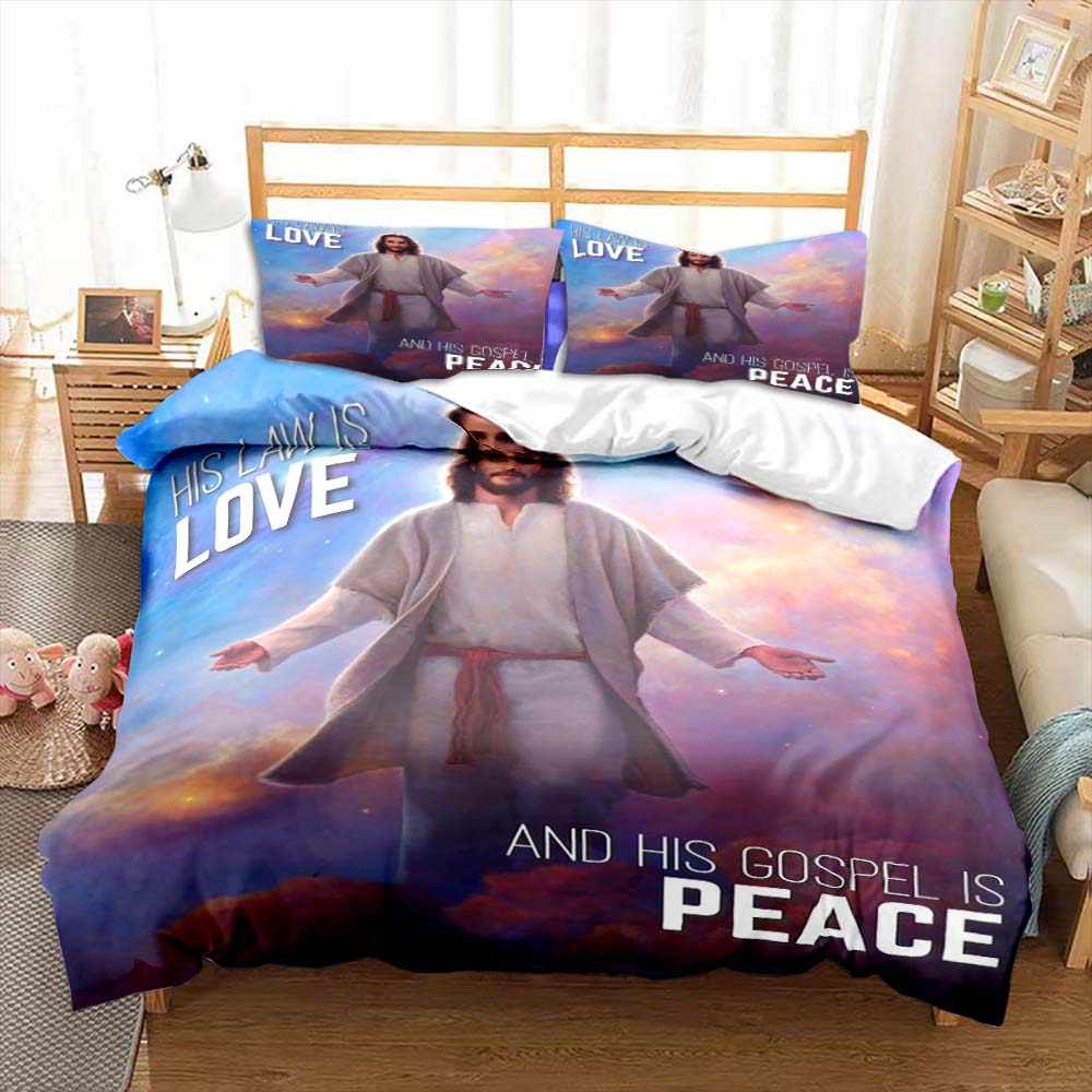 Jesus Virgin Mary Bedding Set Bedroom Twin Bedding Set Comforter Kids Adults Bed Duvet Cover Double King Comforter Home Decor