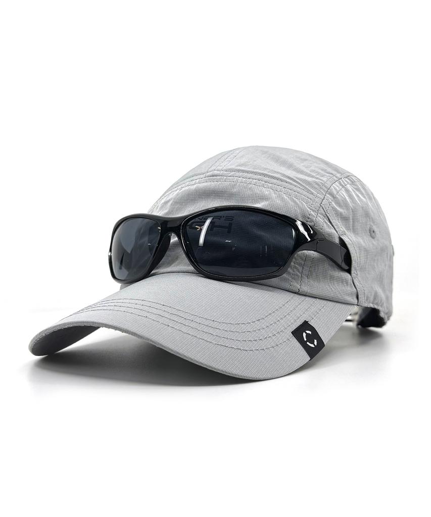 Chaebteoeis Oversized Windhold Camp Cap Black 62Cm Size