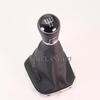 5 Speed Gear Stick Shift Knob Level Leather Boot For VW Polo 6R Hatchback 2009 2010 2011 2012 2013 Car-styling