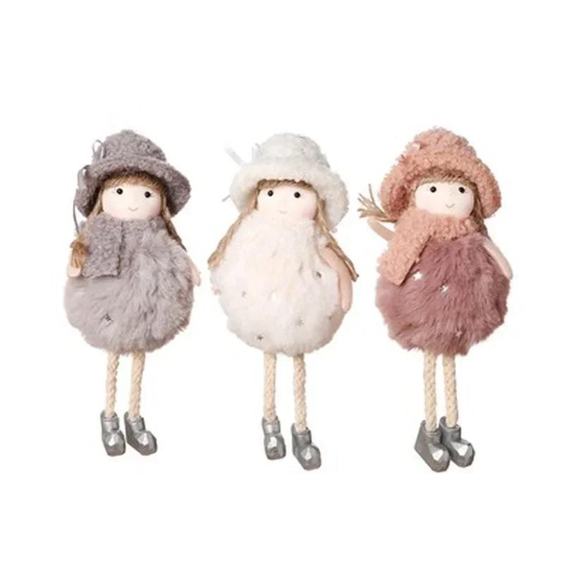 Christmas Party Decoration Cute Plush Doll New Year Gift Family Christmas Ornaments Tree Home Party Decoration Creative Supplies