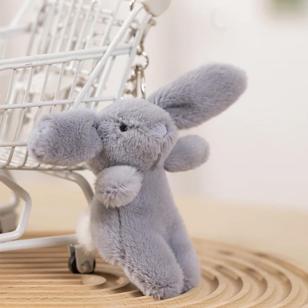 Cute Cartoon Bunny Plush Doll Keychain Girl Ragdoll Backpack Decoration Pendant Gift