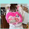 My Little Pony Cartoon Velvet Backpack With Seams For Casual Travel And School Use
